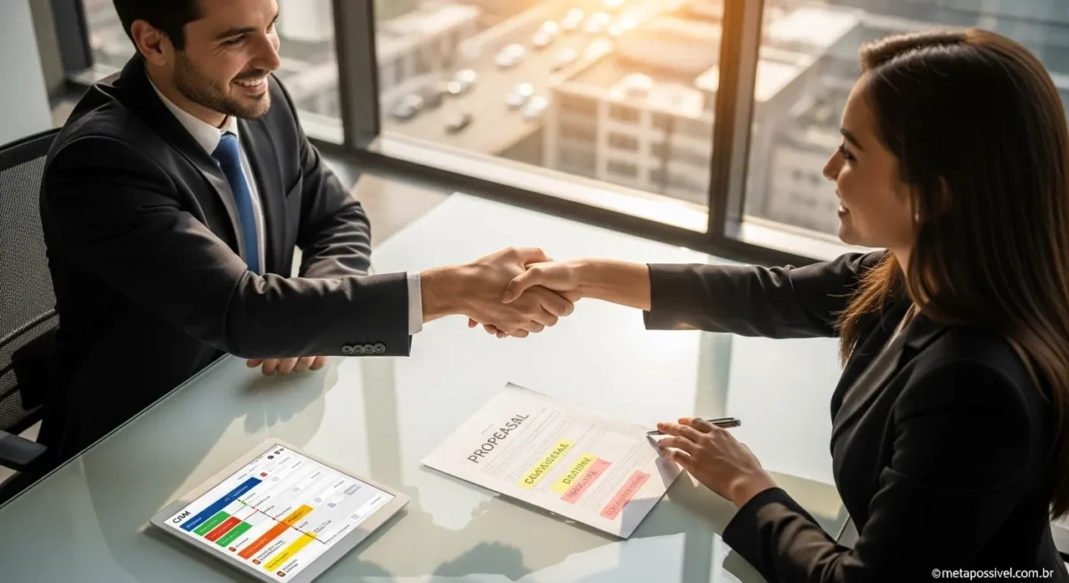 Aquisição de clientes e fechamento de contratos