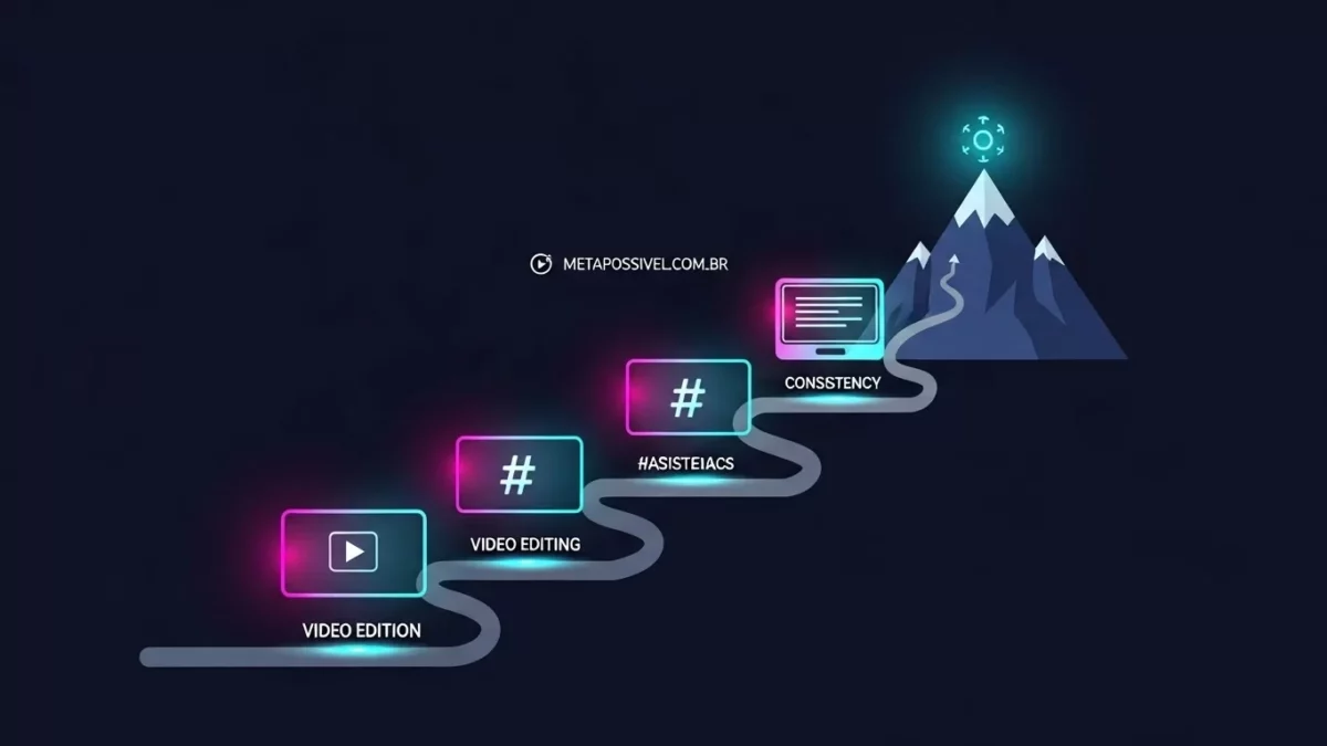 Infográfico colorido detalhando as 10 principais Estratégias para TikTok para iniciantes listadas no artigo